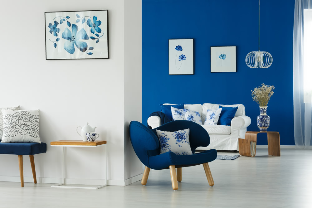 Immagine di arredamento blu