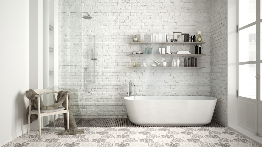 Immagine di bagno bianco vintage 1