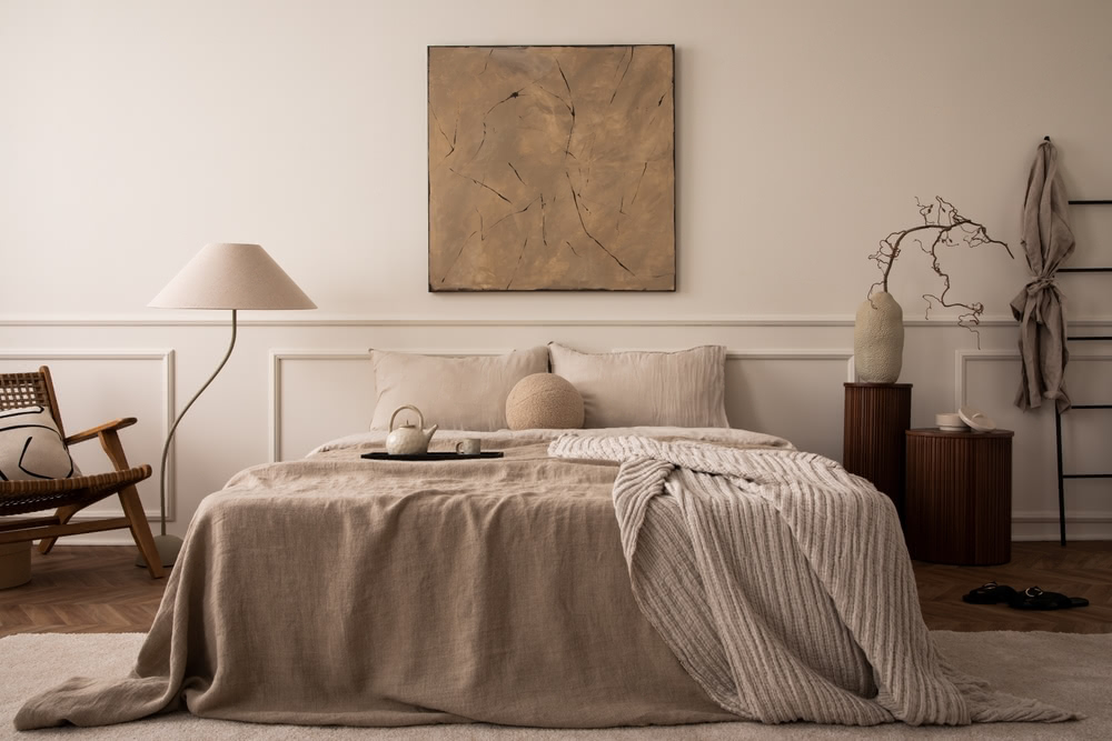 Immagine di camera da letto grigia 1