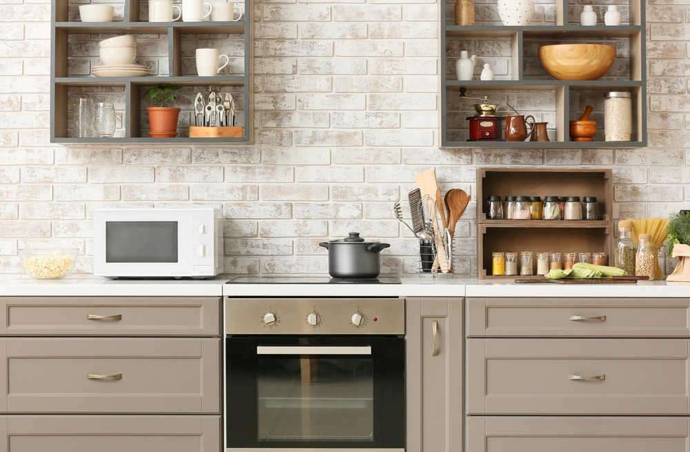 Immagine di cucina beige