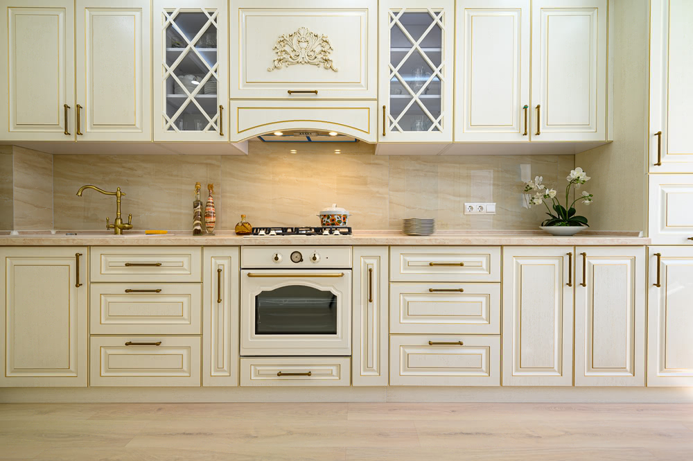 Immagine di cucina rustica chiara