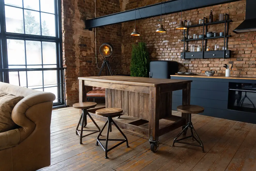 Immagine di cucina stile industrial