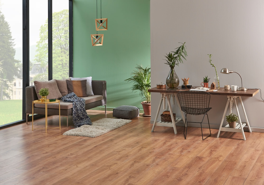 Immagine di parete verde e bianca