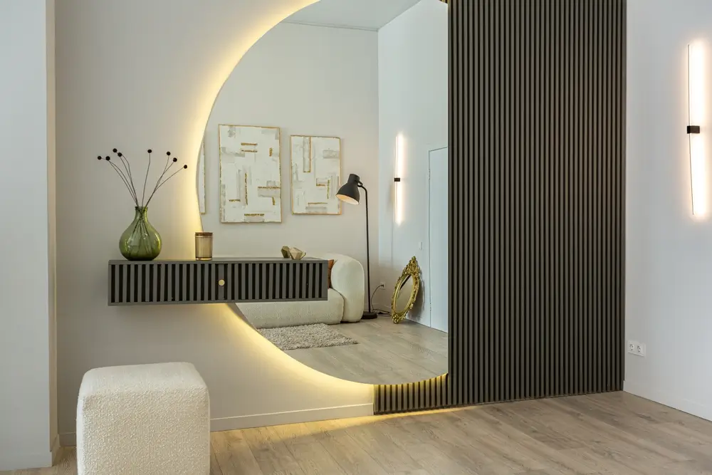 Immagine di specchio mezzaluna ingresso