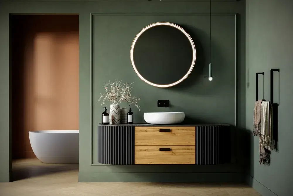 Immagine di arredamento bagno moderno