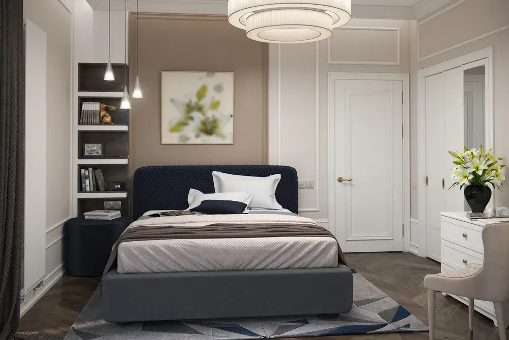 Immagine di boiserie letto