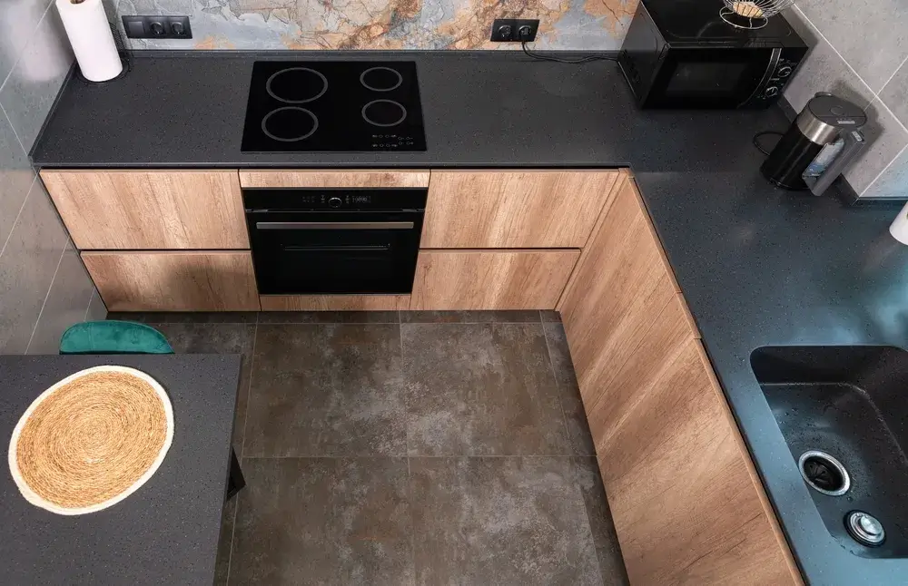 Immagine di cucina angolare