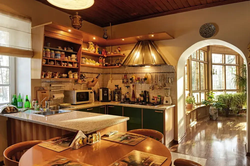 Immagine di cucina retro casa