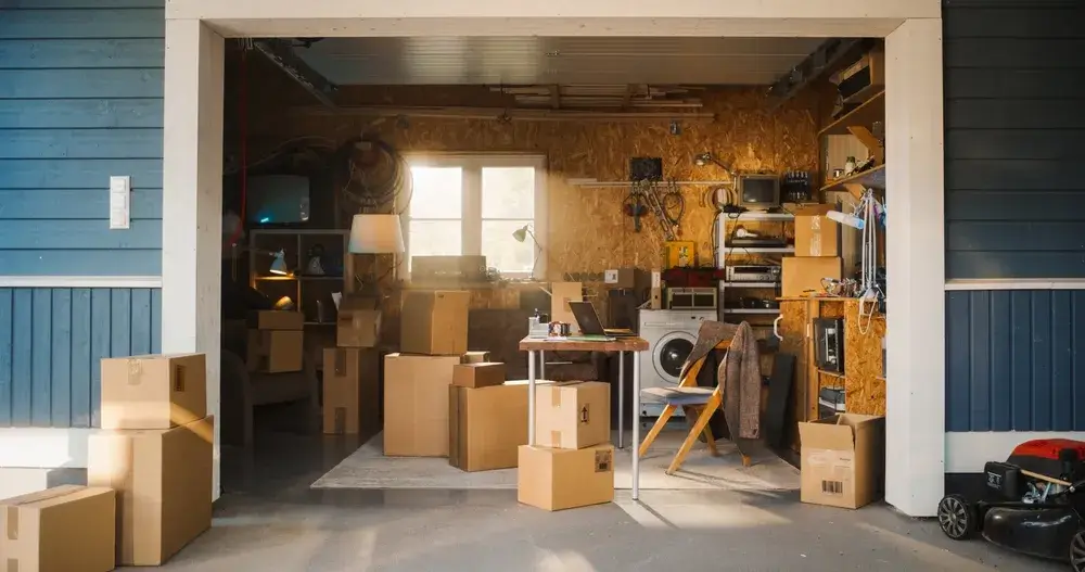 Immagine di interno garage casa